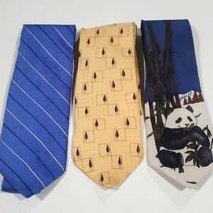 100% Silk Men's Set of 3 Business Ties